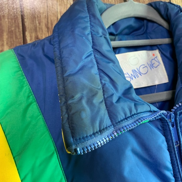 VTG Swing West Blue Two Piece Ski Suit - Picture 4 of 8